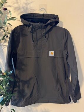 Carhartt Hooded Jacket - Olive Green with Logo